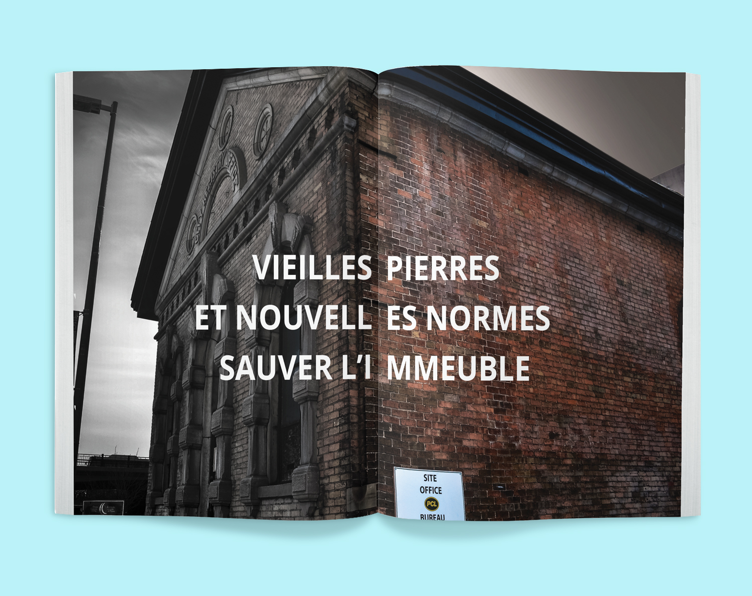 Full page magazine spread